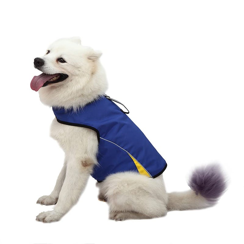 WINBATE Dog Anxiety Jacket- Keep Calmig Vest Thunder Coat with D-Ring and Training Handle for Larger Dogs(Blue) - Image 1